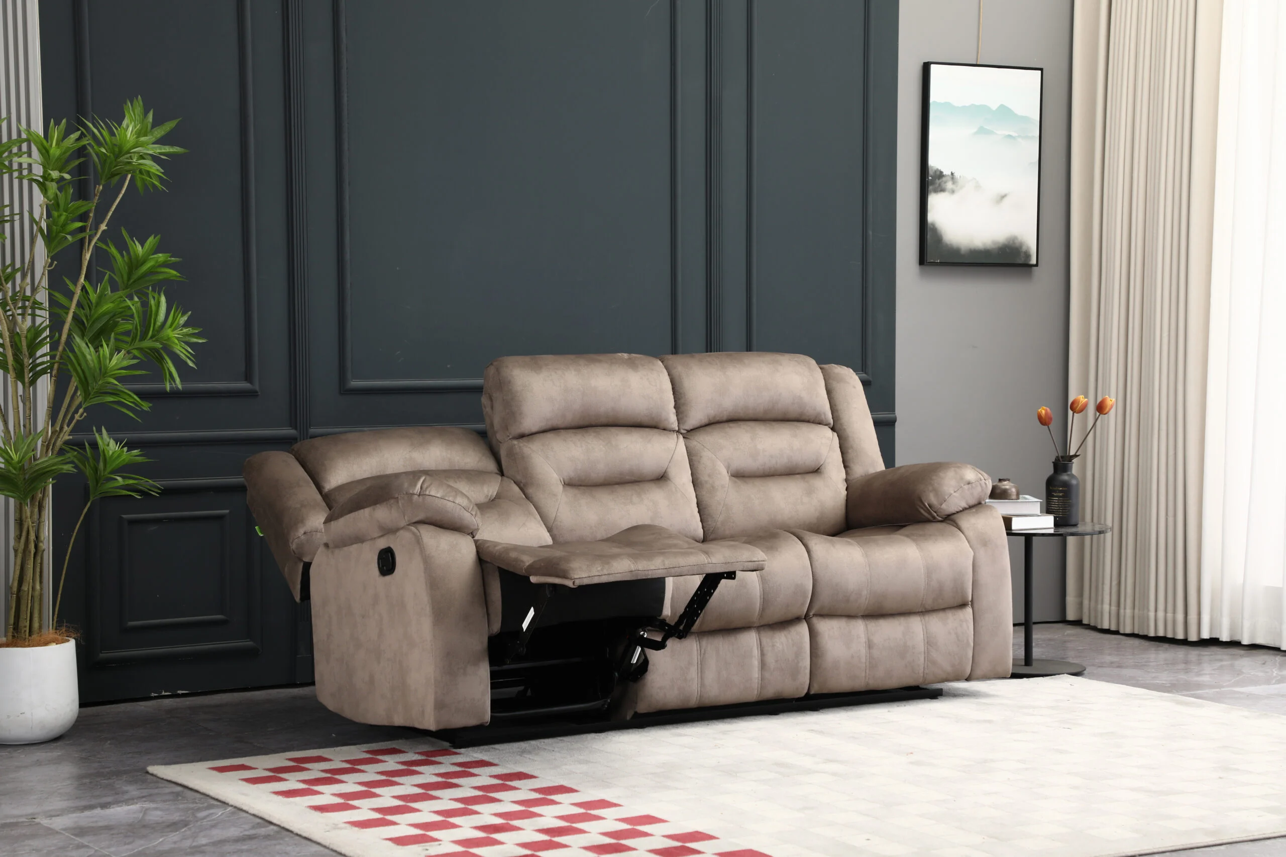 3-Seater Fabric Recliner